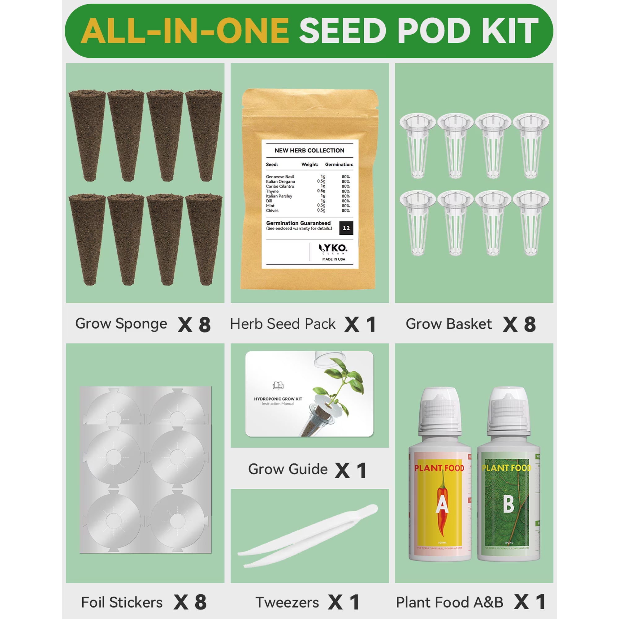 Gourmet Herb Seed Pod Kit — 8-Pod
