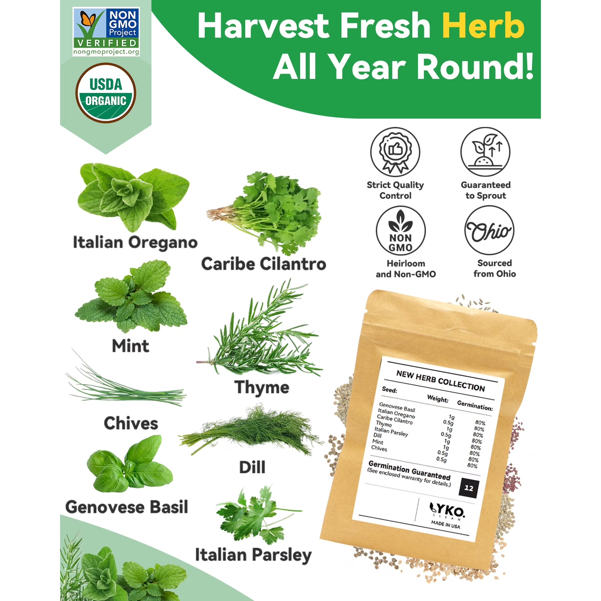 Gourmet Herb Seed Pod Kit — 8-Pod