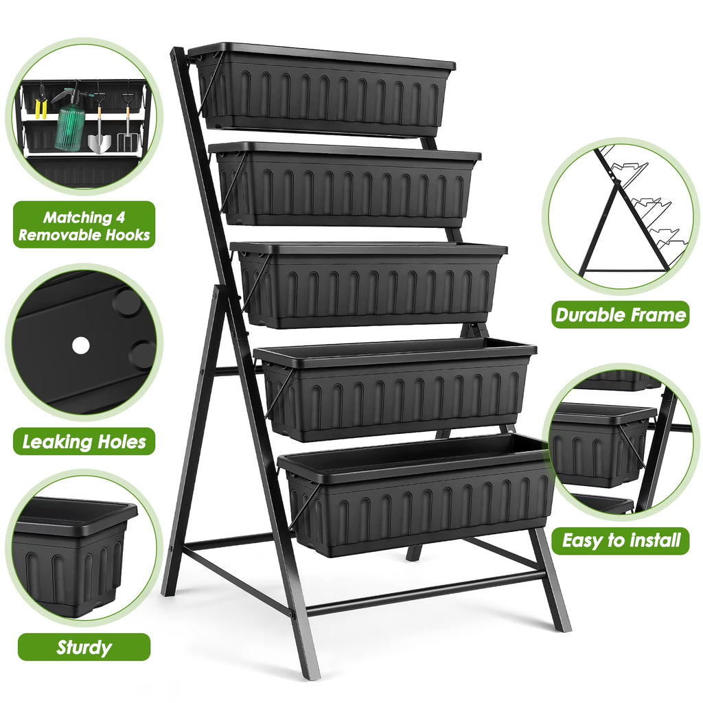 Funcid 5-Tier Vertical Garden Planter