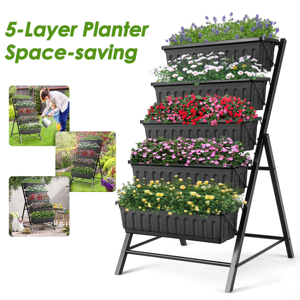 Funcid 5-Tier Vertical Garden Planter