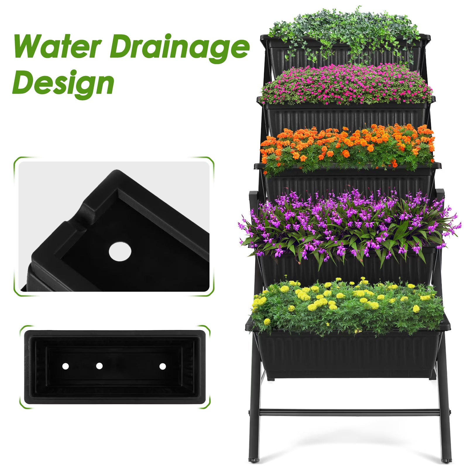 Funcid 5-Tier Vertical Garden Planter