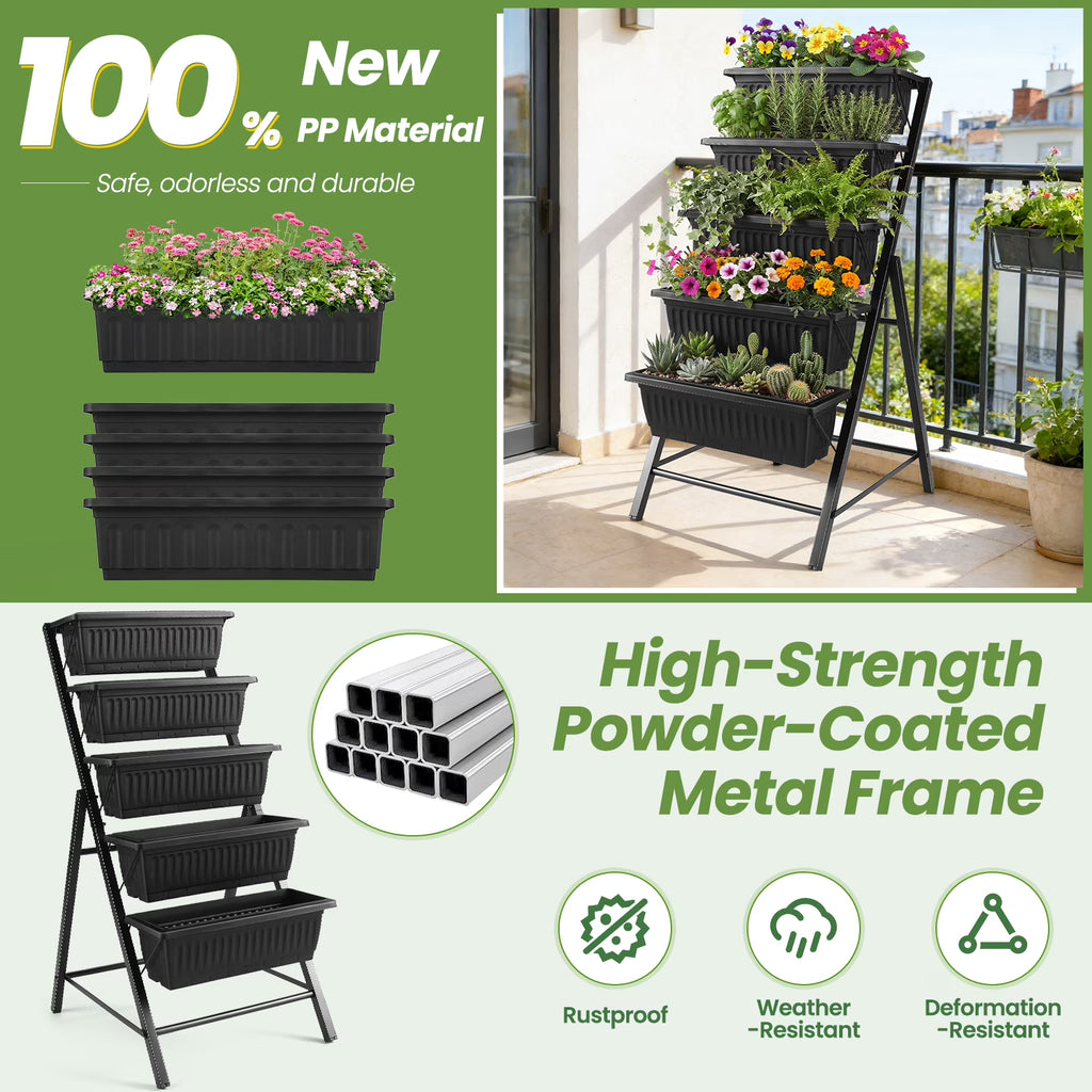 Funcid 5-Tier Vertical Garden Planter
