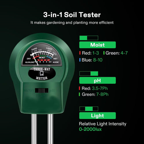 3-in-1 Soil Meter 2 Pack