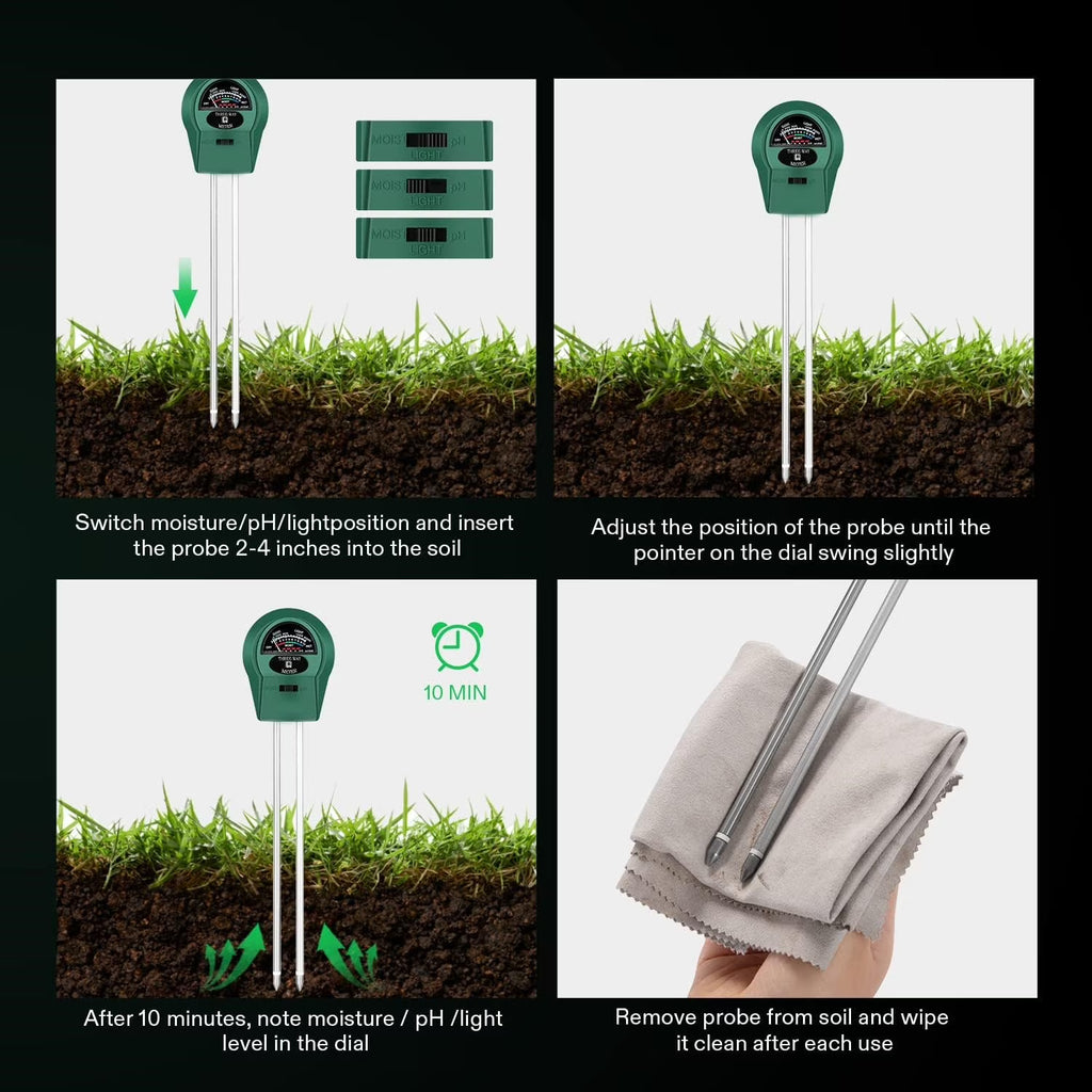 3-in-1 Soil Meter 2 Pack