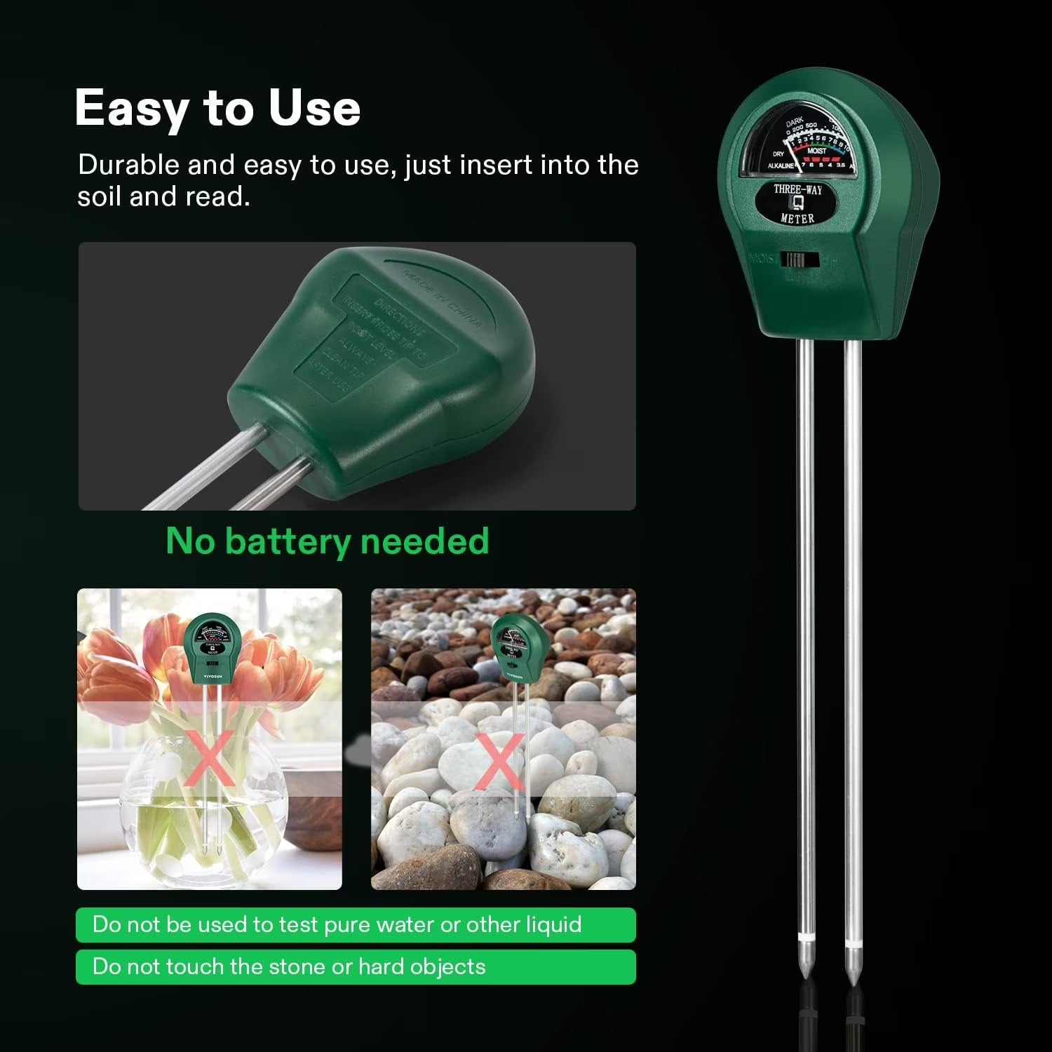 3-in-1 Soil Meter 2 Pack