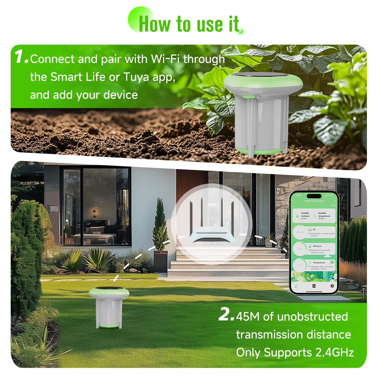 GreenVation WiFi Smart Soil Sensor
